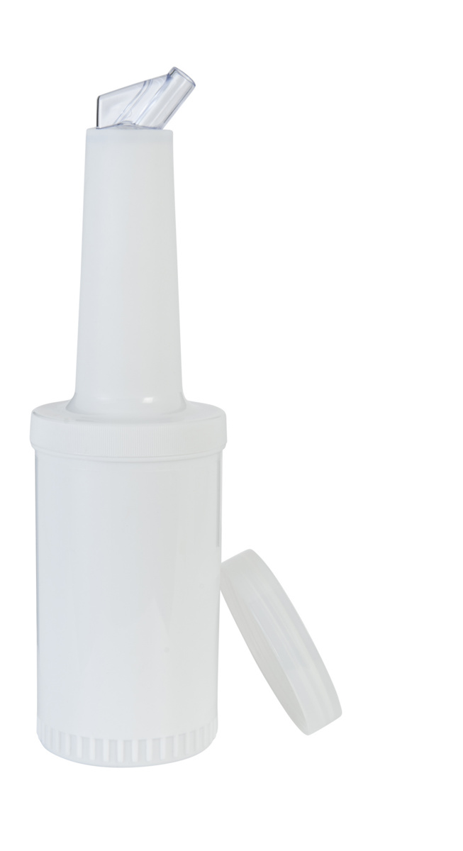 Ausgießerflasche weiß Ø 9 cm 17 cm 1 L Pro.mundi