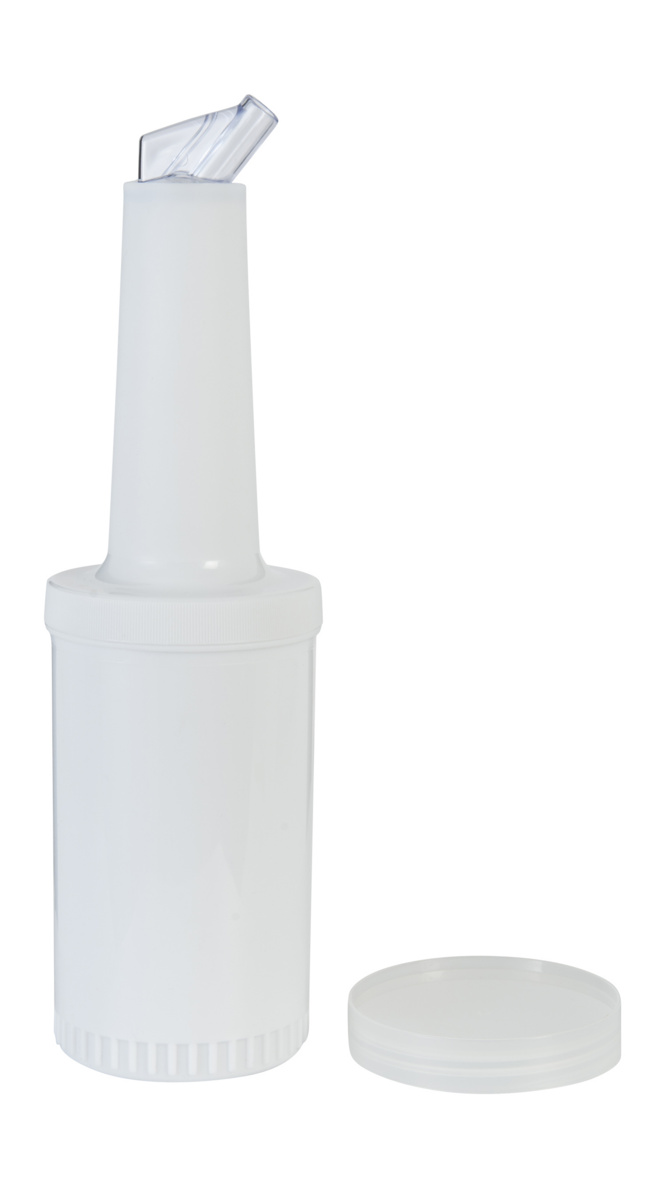 Ausgießerflasche weiß Ø 9 cm 17 cm 1 L Pro.mundi