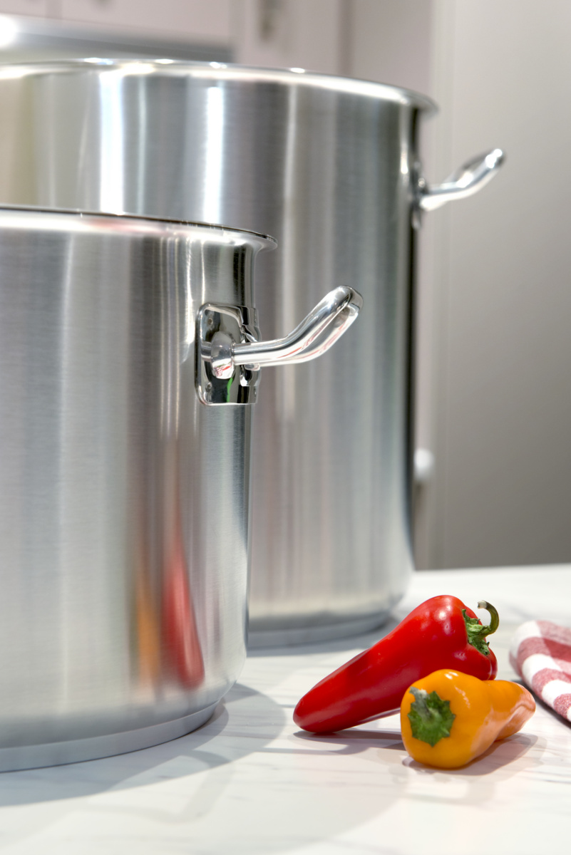 Edelstahl-Kochkessel ohne Beschichtung ohne Deckel Ø 40 cm 40 cm 50 L Ecoplus Pro.cooker