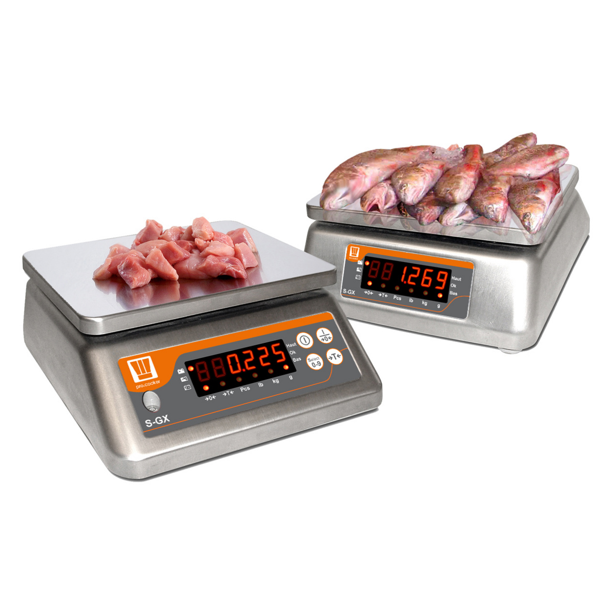 Laborwaage aus Edelstahl 235 cm x 285 cm Pro.cooker