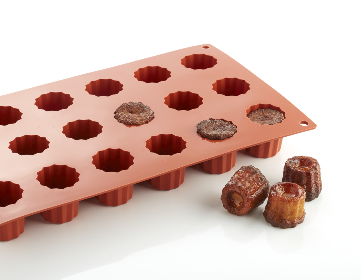 Backform für 18 Mini-Cannelés aus Silikon GN 1/3 29,5x17,5x3,5 cm Pro.cooker