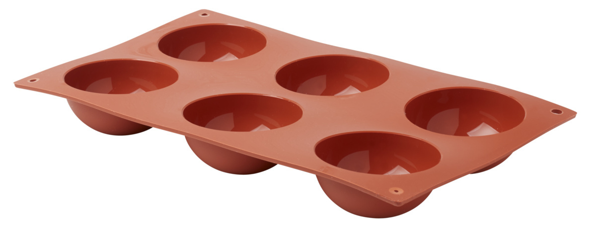 Backform mit 6 Halbkugeln aus Silikon GN 1/3 29,5x17,5x3,5 cm Pro.cooker