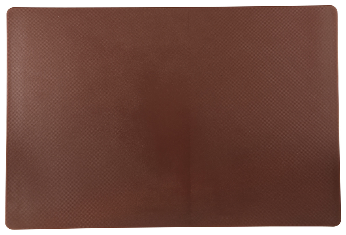 Schneidebrett aus hochdichtem Polyethylen (HDPE) braun 53x32,5x2 cm GN 1/1 ohne Rinne wendbar Pro.cooker