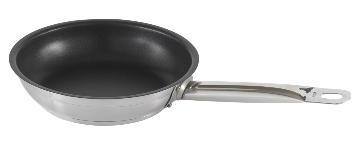 Runde Edelstahlpfanne Antihaftbeschichtung Ø 28 cm 5,5 cm 3 L Qualiplus Pro.cooker