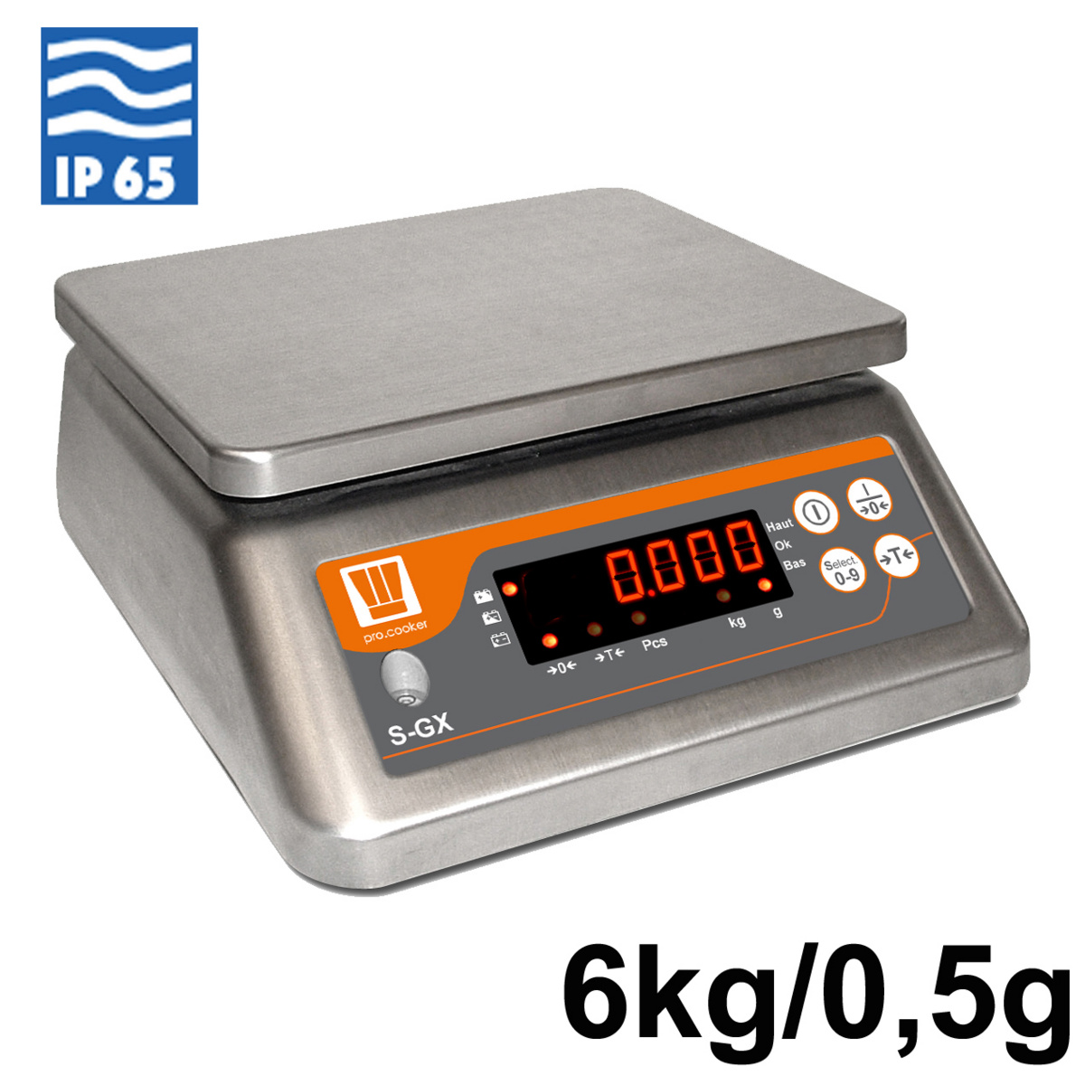 Laborwaage aus Edelstahl 235 cm x 285 cm Pro.cooker
