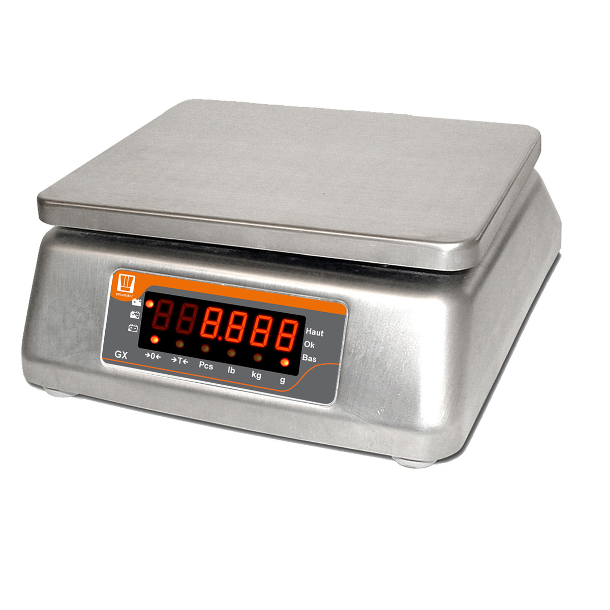 Laborwaage aus Edelstahl 235 cm x 285 cm Pro.cooker
