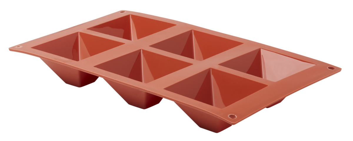 Silikonplatte 6 Pyramiden GN 1/3 29,5x17,5x4 cm Pro.cooker